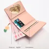 women Short Cute Tulip Small Wallets Student Triple Fold Card Holder Girl ID Bag Card Holder Coin Purse Lady Wallets Carto Bag n1xj#