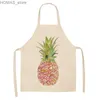 Schürze Schürze Ananas Printapron Eltern Kinder Schürze HomeApron Home Kitchenapron Delantal Cocina Limpieza Hogar Y240401