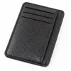 ID Credit Bank Carte Holder Wallet Men Holder Pu Leather 6 Cartes Slot Ultra-Thin Lichee Pattern Mey Wallet M3YA #