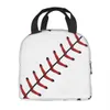 Personnalisé Baseball Lace Lunch Bag Cooler Thermique Boîtes à lunch isolées pour femmes enfants travail école nourriture pique-nique fourre-tout Ctainer t9Rw #