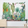 Arazzi 3 dimensioni Mandala appeso a parete Cactus Arazzo verde piante grasse 3D Flower Art Tappeto Coperta Tappetino yoga Decorativo per la casa