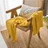 Filtar Nordiska geometriska mönster Bomull stickad filt soffa täcke heminredning kast för säng bärbar andningsskal