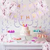 Party Decoration 24pcs Set For Birthday Banner Ceiling Decorations Hanging Swirls Happy