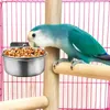 Autres fournitures pour oiseaux Bol pour animaux de compagnie Bols d'alimentation utiles Produit alimentaire Mangeoire réutilisable en acier inoxydable Cage pour animaux de compagnie pour magasin