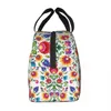 Sac à lunch floral folk polonais pour femmes fuites en Pologne FRS FRS FRRALER CHARMER THERMAL ISLEUDE BOX TRAVAIL SAGS DE PIOCNE DE PLATS C7MT # #