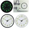 Wall Clocks 12inch Night Light Glow In The Dark Luminous Clock Energy-Absorbing Numerals&Hands For Kitchen Bedrooms Office