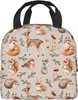 Cute Forest Animals Lunch Bag Compact Tote Bag Squirrel Deer Fox Hare e Hedgehog Reusable Lunch Box Ctainer para trabalho escolar M33W #