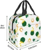 st Patrick'S Day Shamrock Four Leaf Insulated Lunch Bag Reusable Lunch Box Food Cooler Tote for Work Travel School Picnic 452r#