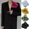 Broches Exagérer grand tissu fleur broche à la main Corsage broches pull Cardigan Badge bijoux de mode pour femmes hommes accessoires