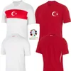 2024 2025 Turkiye Soccer Jersey e 컵 터키 대표팀 홈 어웨이 Demiral Kokcu Yildiz Enes Calhanoglu 축구 셔츠 키트