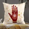 Kudde hand ögon täckning växt blomma vardagsrum dekorativa kuddar för soffa estetik heminredning