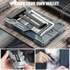 portemonnee voor mannen Outdoor Card Holder Practical Tactical Magssafe Aluminium Fi Mini Smart Magic Wallet houdt 15 kaarten omhoog O2EV#