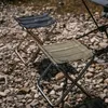 Klapphocker aus Aluminiumlegierung, Mini-Campingstuhl, 270 g, tragbarer Outdoor-Reisesitz, Werkzeuge, ultraleichte Angelhocker 240327