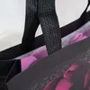Große Kapazität Shop-Tasche Langlebige weibliche N-gewebte Stoff Rose Fr Eco-Tasche Wiederverwendbare Tasche Reise Aufbewahrung Handtasche A7wi #