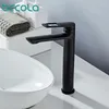 Bathroom Sink Faucets Becola Single Handle Basin Brass Chrome/Black Taps &Cold Water Toilet Tall/Short Deck Mounted Mixer