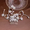 Hair Clips Crystal Rhinestones Comb Pin Clip Flower Hairpin Brides Party Dinner Dress Head Piece Wedding Accessories Bridal Jewelry