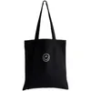 Bolsa de ombro de lona feminina Smil Face Prind Ladies Casual Bolsa Bolsa de Bolsa de Grande Capacidade Cott Shop Reutilable Bag H81X#
