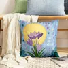 Oreiller Vintage couverture florale soleil pluie plante bohême taie d'oreiller maison canapé chaise esthétique chambre décor