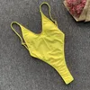 Kvinnors badkläder High Cut Baddräkt One Piece Backless Bikini Set Sexy Women Monokini Y2K Swimming Suit Bathing Summer Beachwear Bikinis