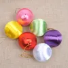 Boules de fil de soie colorées, 30 pièces, fleurs décoratives, pendentif de noël, décor boule de neige (couleur aléatoire)