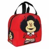 Bolsas de almuerzo C aislamiento de Mafalda, Bolsa Enfriadora, Ctenedor de Comida Quentina, Caja almuerzo Dibujos Animados, Alta Capa B4lq#