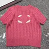 Designer New Women's Knits Tees Pull Pulls coréens Marque de luxe Femmes Designer T-shirt tricoté