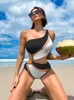 Costumi da bagno da donna Cikini 2024 Sexy Spliced Scava fuori il costume da bagno da spiaggia Estate Bikini Set costume da bagno per le donne