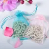 50pc Organza Sacs bijoux Sac à bonbons de mariages Sacs Favors Sacs Mesh Sachets T9SW #