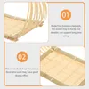 Plates Decorative Plate Catering Bamboo Woven Basket Sushi Tray Small Baskets Wooden