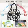 Isolierte Lunchtasche mit süßem Panda für Mädchen, Carto-Tierdruck, Thermo-Lunchbox, wiederverwendbare Kühlbox, Bento-Tasche für Arbeit, Schule, Picknick 60qC#