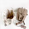 House of Little Bunny Bucket Bag Spring/Summer 2024 Small Solid Handbag Thailand Bunny Original Material PU Bucket Handbag with Shoulder Strap Cross Body for Ladies