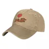 Casquettes de baseball Casquette de baseball lavée avec chien teckel mignon avec ballon chapeau de camionneur esthétique printemps femme impression extérieure