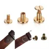 10 Sets 5 mm/6,5 mm/8mm massiven Schraubennagel Niet Nieten Doppelflacher Kopfgürtel/Gurt Nieten Gepäck Leder Metall DIY Handwerk Kupfer