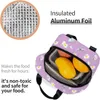 Daisy FRS Butterfly Purple Lunch Bag Travel Work Bento Cooler återanvändbar Tote Picknicklådor Isolerade Ctainer -väskor för kvinnor 80gn#