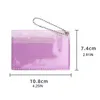 transparente Frauen PVC Jelly Bag Mini Mey Wallet Bus Kreditkartenhalter Clear Wallet Ladies Purse J4lo#