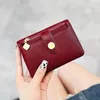 FIBLE PU LEDER DAMES Wallet Portable Double Fold Short Women's Mey Bag Multi Functial Small Coin Coin Holder Wallet Q94Y#