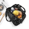 spider Web Black Insulated Lunch Bags Cooler Bag Reusable High Capacity Tote Lunch Box Girl Boy Beach Picnic d5do#