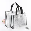 FI Laser Shop Bag Foldbar Eco Bag Stor återanvändbar butiksväska Tote Vattentät tyg N-Woven No Zipper Hot Sale Y6ZM#