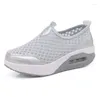 Casual Shoes 2024 Bra Swing Air Mesh Breattable Ladies Trainers Wedges Chaussure Femme Sport Platform For Women Zapatos Mujer