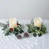Candlers Christmas Candlestick Wreath Party Party Holiday Table Table Decoration Artificial Garland 2024 Année Cadeaux