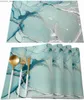 Bordduk marmor placemats uppsättning av 4 marmor aqua texturerade moderna bordsmattor tvättbara kricka placemat dekoration för kök tabell 12x18 tum y240401