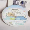 Kudde/dekorativ kudde kawaii tecknad rosa sumikko gurashi modern minimalistisk stil soffa mat matsal bordsstol kuddar unisex stol mattan y240401