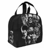Universal Mster Gang Izolowana torba na lunch wyciekła Mummy Frankenstein Horror Cooler Bag Bag lunch Box Tote Food Bag W0BD#