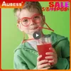 Drinking Straws 5/8/10PCS Toys Soft Flexible Glasses Straw Creative Funny Kitchen Novel Accessories