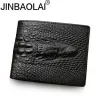 2023 Crocodile Skin Wallet Men Genuine Leather Small Zipper Short Men Wallets Credit Card Holders Coin Pocket Purse Alligator H3Cn#