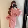 Women's Hoodies Sexy Sweater Set Outfits Autumn Winter Knitted Cardigan Slim Top And Dresses Two-piece Sets Y2k Fashion Streetwear