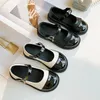 Barn Mary Janes Elegant Four Seasons Soft Girls Leather Shoes Black White Classic grunt 2337 Toddler Kids Princess 240321