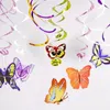 Party Decoration Hanging Butterfly Swirls Garland Paper Banner Iridescent Flag Curtains Birthday Wedding Ornaments