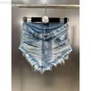 Desginer Dieseles t Shirt Diesel Die * Shorts Summer Personalized Fur Edge with Multiple Holes Fake Two Spicy Girls Style Short Denim