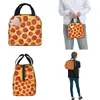 pepperi pizza fête aliments isolés sacs à lunch fraîches sacs folie repas craiseur portable bac à lunch pour hommes femmes plage pique-nique 56wo #